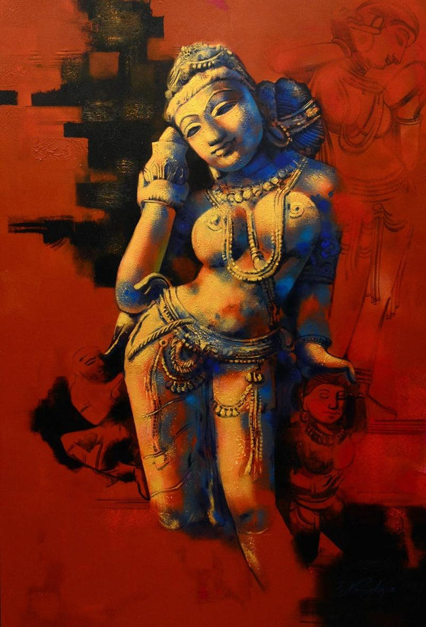 Nupur Painting by Devendra Nimbargikar | ArtZolo.com