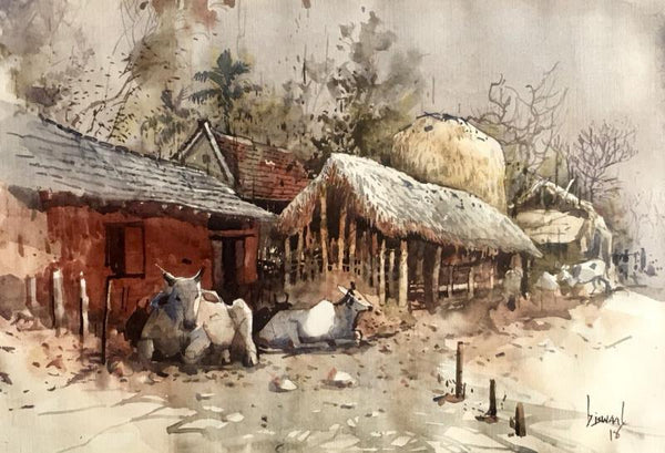 Odhisa Village 21 Painting by Bijay Biswaal | ArtZolo.com