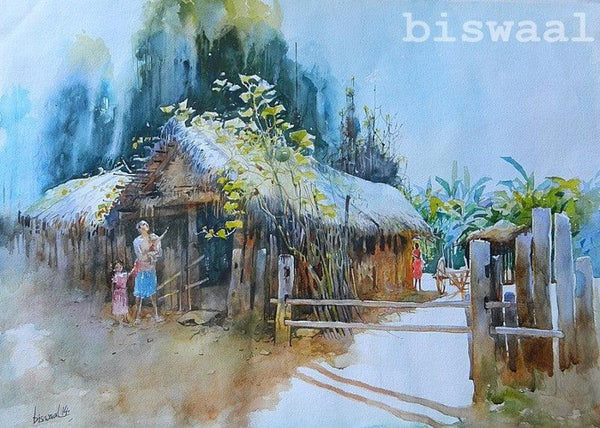 Odhisa Village Painting by Bijay Biswaal | ArtZolo.com