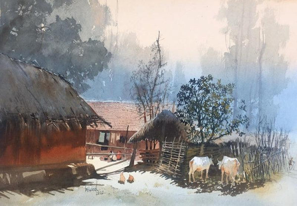 Odisha Village 3 Painting by Bijay Biswaal | ArtZolo.com
