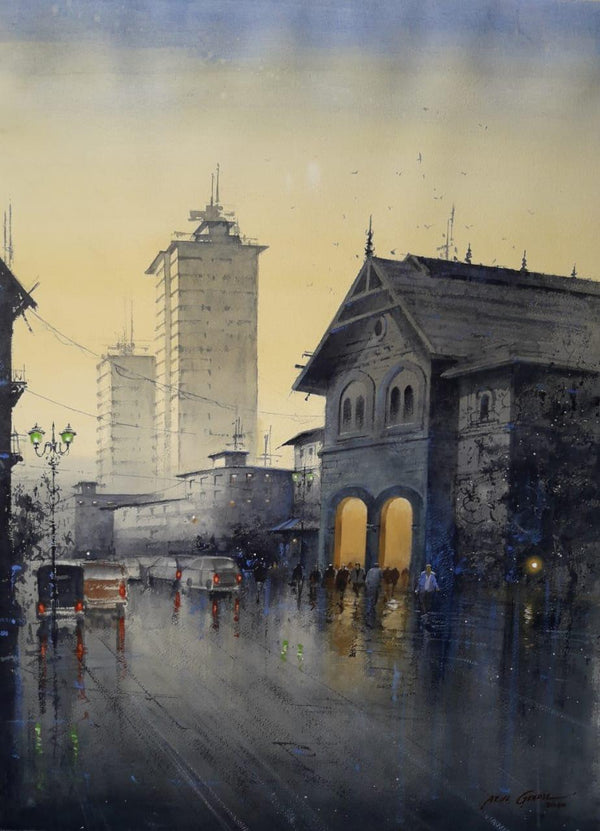 Old Bombay Painting by Atul Gendle | ArtZolo.com