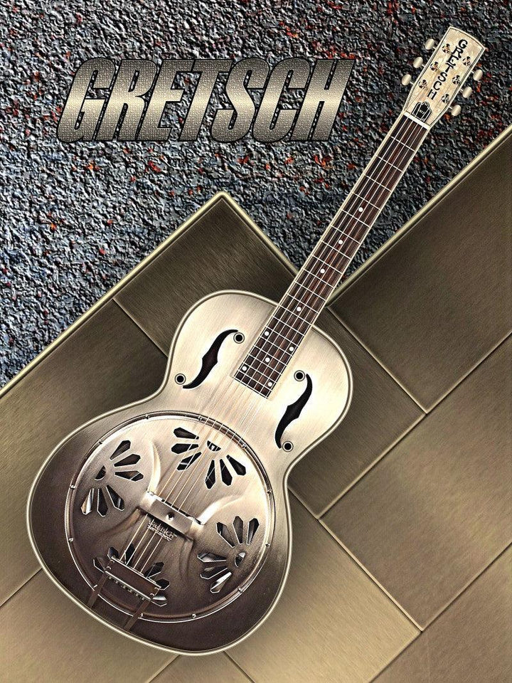 Old Gretsch Acoustic Resonator Photography by Shavit Mason | ArtZolo.com