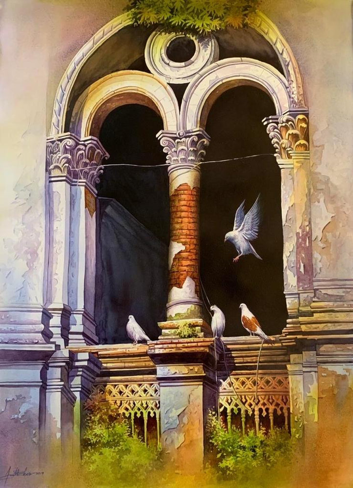 Old Heritage 2 Painting by Amit Bhar | ArtZolo.com