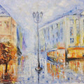 Impressionist oil painting titled 'Old Kolkata', 17x21 inches, by artist Kiran Bableshwar on Canvas