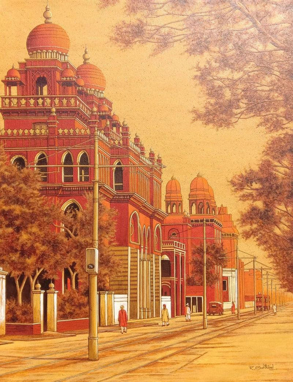 Old Madras Beach Road Painting by Sakthivel Ramalingam | ArtZolo.com
