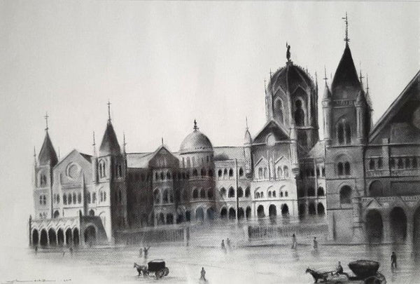 Old Mumbai Painting by Akash Parkande | ArtZolo.com
