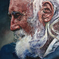 Portrait watercolor painting titled 'Old man', 15x12 inches, by artist Dr Uday Bhan on Paper