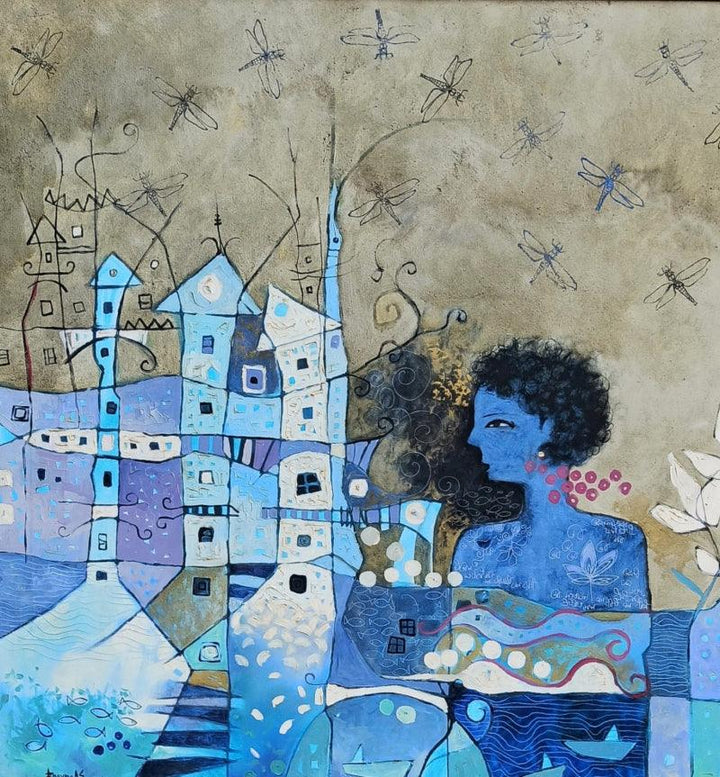 On The Other Side Of The River Bank Painting by Bhavana Sonawane | ArtZolo.com
