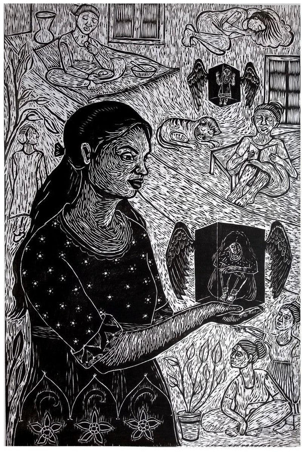 On The Wings Printmaking by Nandini Pantawane | ArtZolo.com