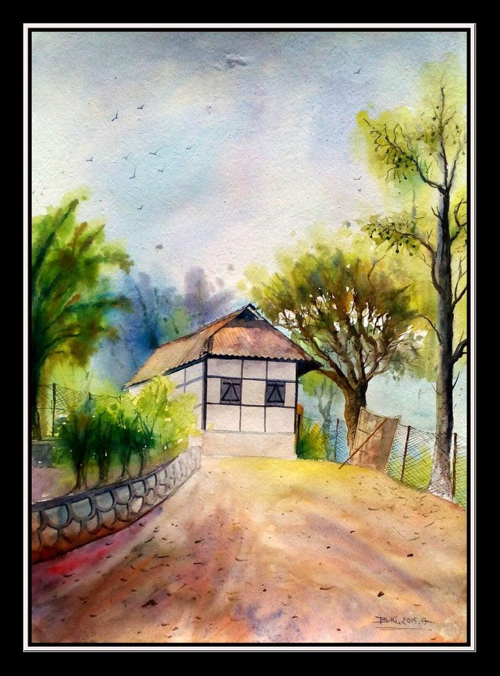 One Of House Hill Area Painting by Biki Das | ArtZolo.com
