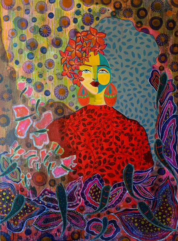 Orange Is The New Black Painting by Anisha Deshpande | ArtZolo.com