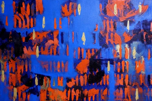 Orange Patterns Painting by Ns Art | ArtZolo.com