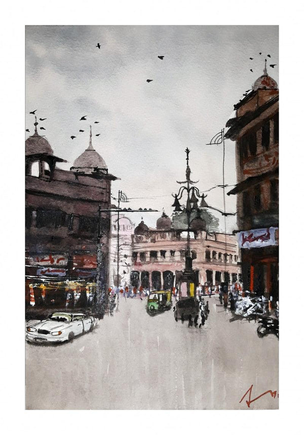 Panchbatti Jaipur Painting by Arunava Ray | ArtZolo.com