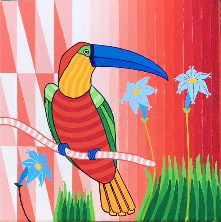 Parrot 2 Painting by Thota Laxminarayana | ArtZolo.com