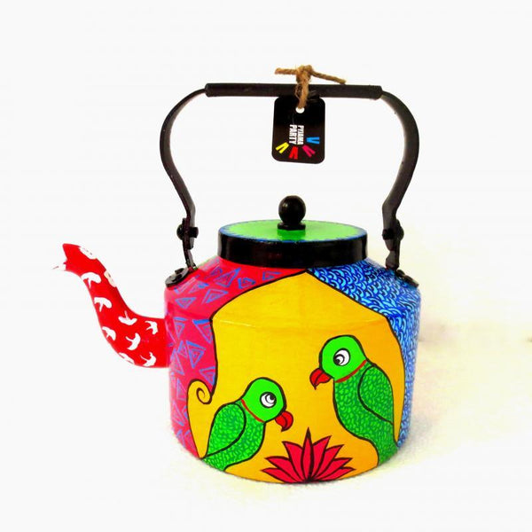 Parrot Pair Tea Kettle Handicraft by Rithika Kumar | ArtZolo.com