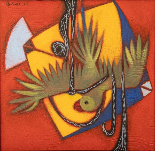 Parrot With Kite 1 Painting by Balaji Ubale | ArtZolo.com