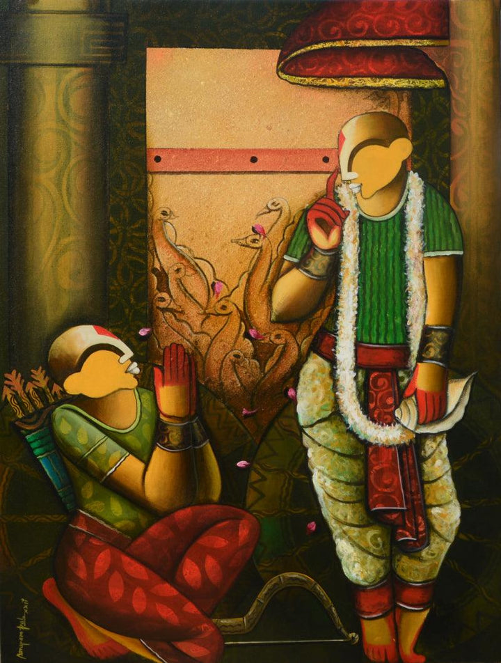 Parthasarathi 22 Painting by Anupam Pal | ArtZolo.com