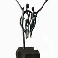 Figurative sculpture titled 'Partner', 22x12x5 inches, by artist Prasad Talekar on Bronze