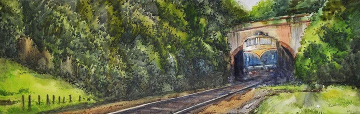 Passing Through The Tunnel Painting by Ramdas Thorat | ArtZolo.com