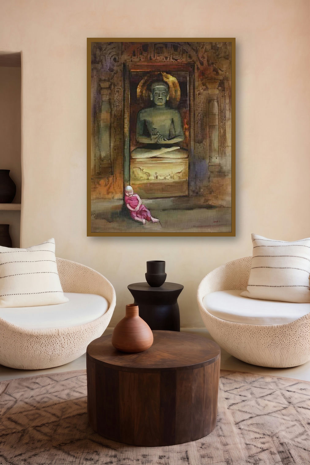Peace by artist Kishor Nadavdekar displayed in a Contemporary gallery