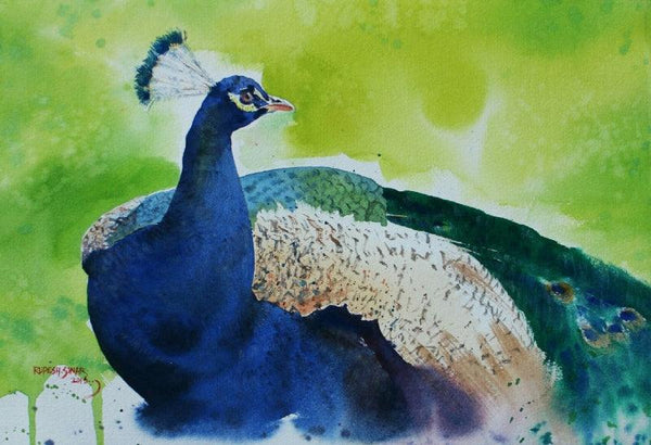 Peacock 1 Painting by Rupesh Sonar | ArtZolo.com