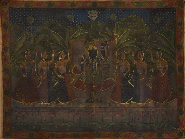 Pichwai Art With Gold Work Painting by Artisan | ArtZolo.com