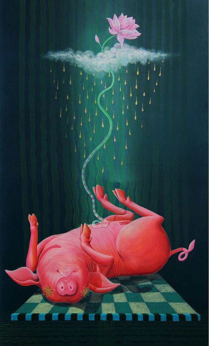 Pig 2 Painting by Sanjay Kumar | ArtZolo.com