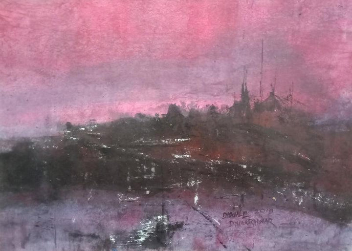 Pink Evening 01 Painting by Dnyaneshwar Dhavale | ArtZolo.com