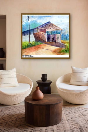Plain Air (Open Air Serenity) by artist Biki Das displayed in a Luxury gallery