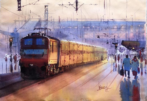 Platform 21 Painting by Bijay Biswaal | ArtZolo.com