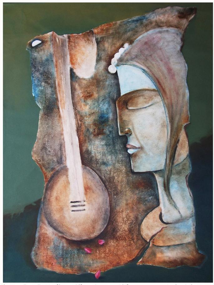 Play Veena Painting by Manoj Muneshwar | ArtZolo.com