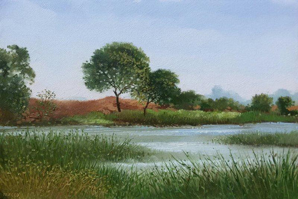 Pond Painting by Fareed Ahmed | ArtZolo.com