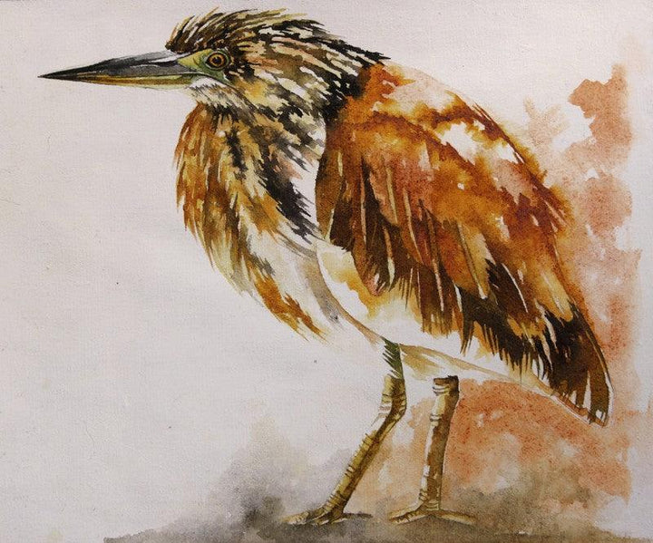 Pond Heron Painting by Anjana Sihag | ArtZolo.com