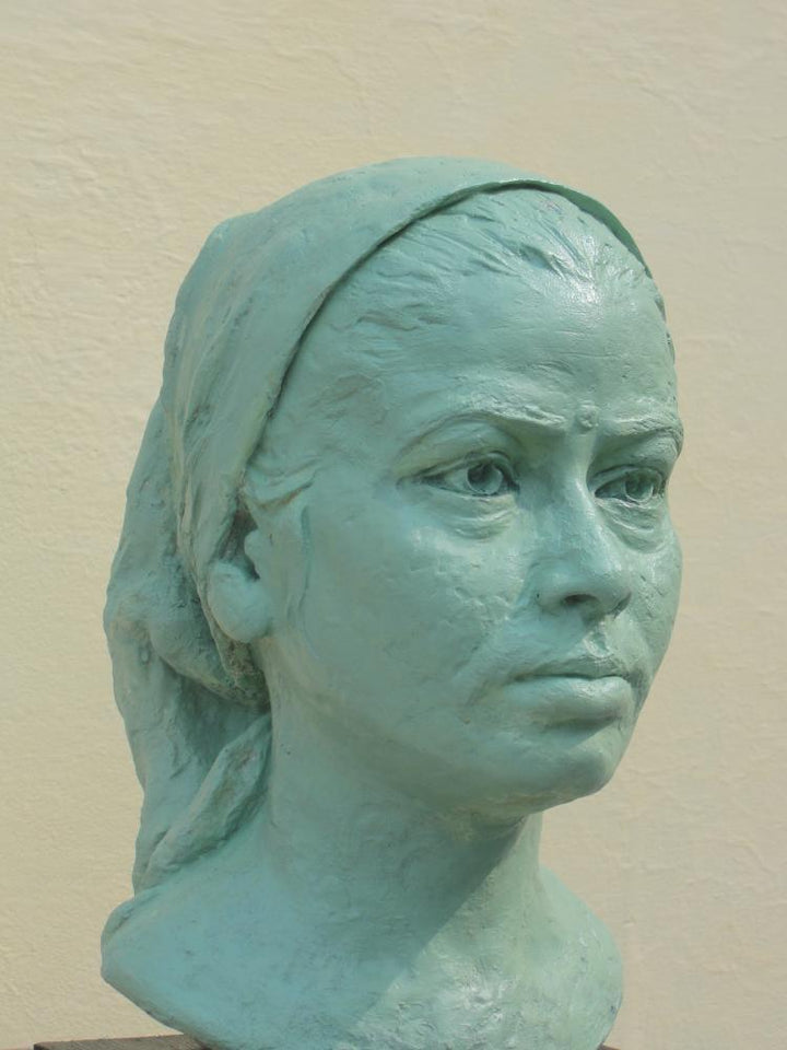 Portrait Of My Wife Sunita Sculpture by Hiralal Rajasthani | ArtZolo.com