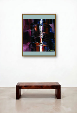 Present Landscape (City Shadows: An Urban Abstraction) by artist Solomon Rajendiran displayed in a Elegant Executive Office