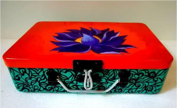 Purple Lotus Trinket Box Handicraft by Rithika Kumar | ArtZolo.com