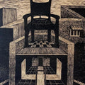 contemporary printmaking titled 'Quarantine', 14x10 inches, by artist Neeraj Khandka on MDF Board