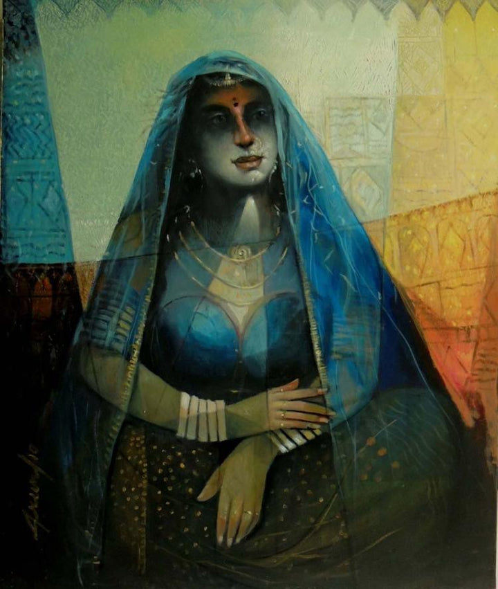 Queen Of Blue City Painting by Arun Samadder | ArtZolo.com