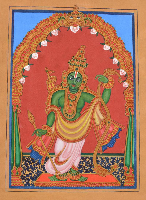 Raama Avatara Traditional Art by Radhika Ulluru | ArtZolo.com