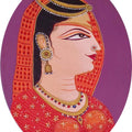 Religious acrylic painting titled 'Radha', 16x12 inches, by artist Bhaskar Lahiri on Canvas
