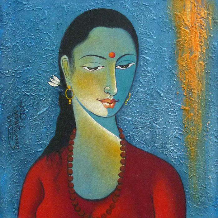 Radha Ii Painting by Shivkumar | ArtZolo.com