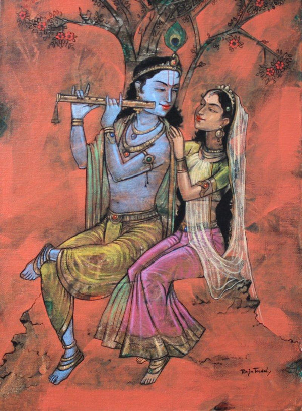 Radha Krishna 2 Painting by Raju Terdals | ArtZolo.com