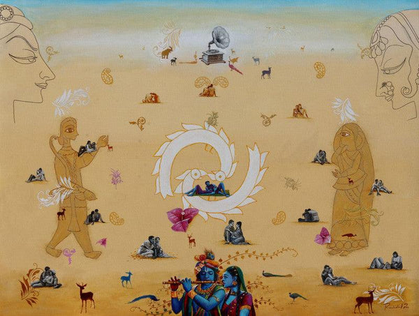 Radha Krishna Painting by Rawindra Das | ArtZolo.com