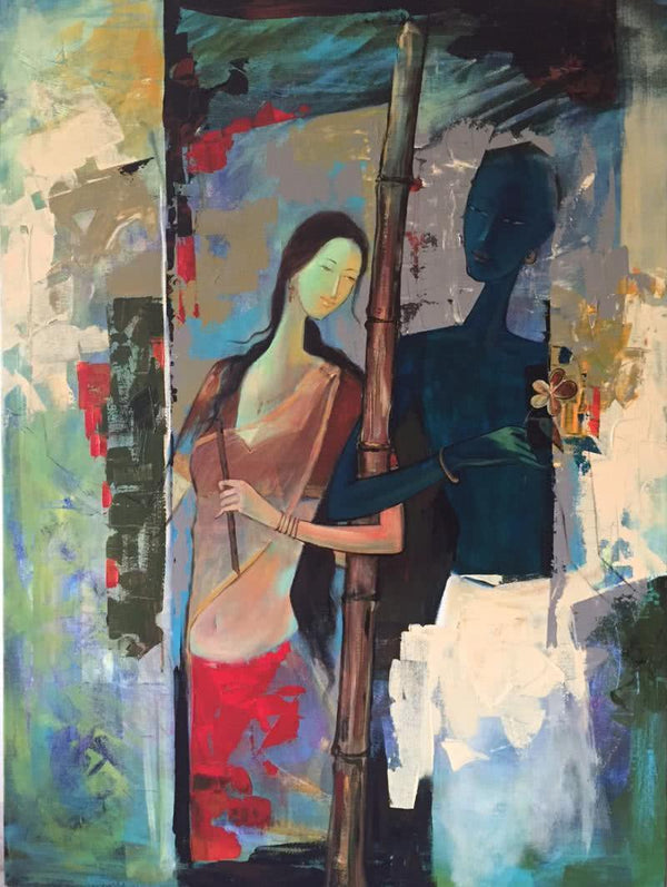 Radha And Krishna I Painting by Durshit Bhaskar | ArtZolo.com