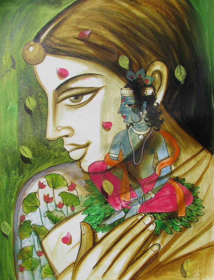 Radha'S Beloved Krishna Painting by Pradeep Swain | ArtZolo.com