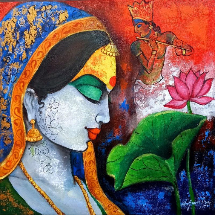 Radhe Painting by Arjun Das | ArtZolo.com