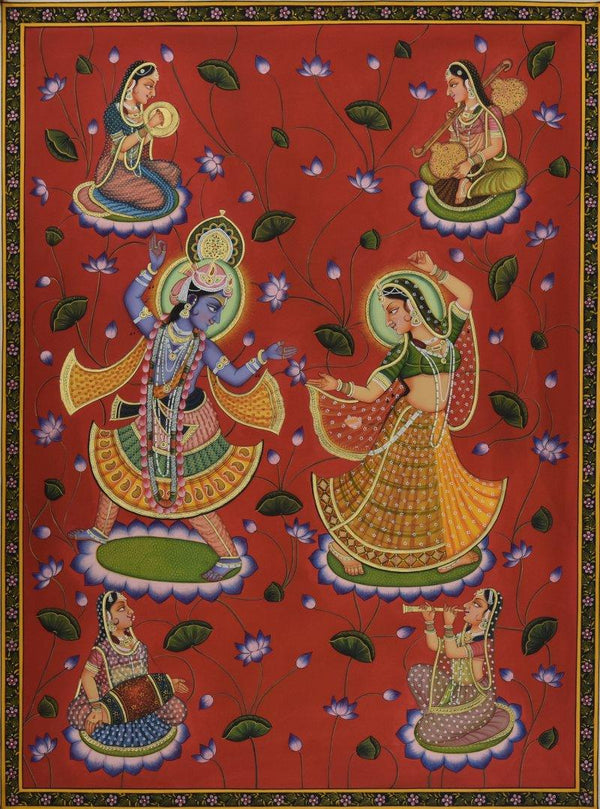 Radhe Krishna Pichwai Art Painting by Artisan | ArtZolo.com