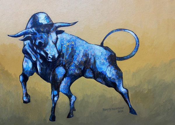 Raging Bull Painting by Ranjith Raghupathy | ArtZolo.com