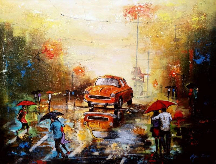 Rainy Day 12 Painting by Arjun Das | ArtZolo.com