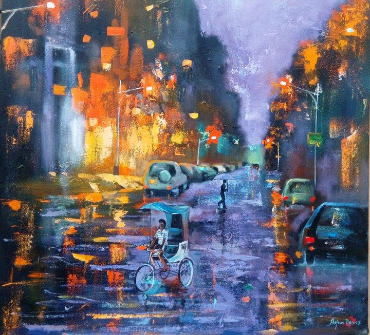 Rainy Day 2 Painting by Arjun Das | ArtZolo.com